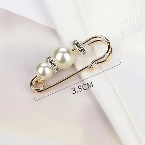 Брошка з перлами і стразами жіноча елегантна прикраса класична брошка для одягу подарунок жінці гарна та вишукана synthetic.ua - Фото 1