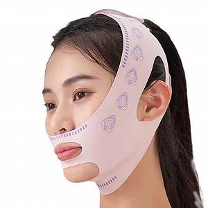 Ремень для похудения лица Pink Face Lifting Device | Невидимая лента для подтяжки лица для мгновенных результатов, удобное средство для уменьшения двойного подбородка, бесшовный инструмент для всех типов кожи, для ежедневного использования - Фото 1