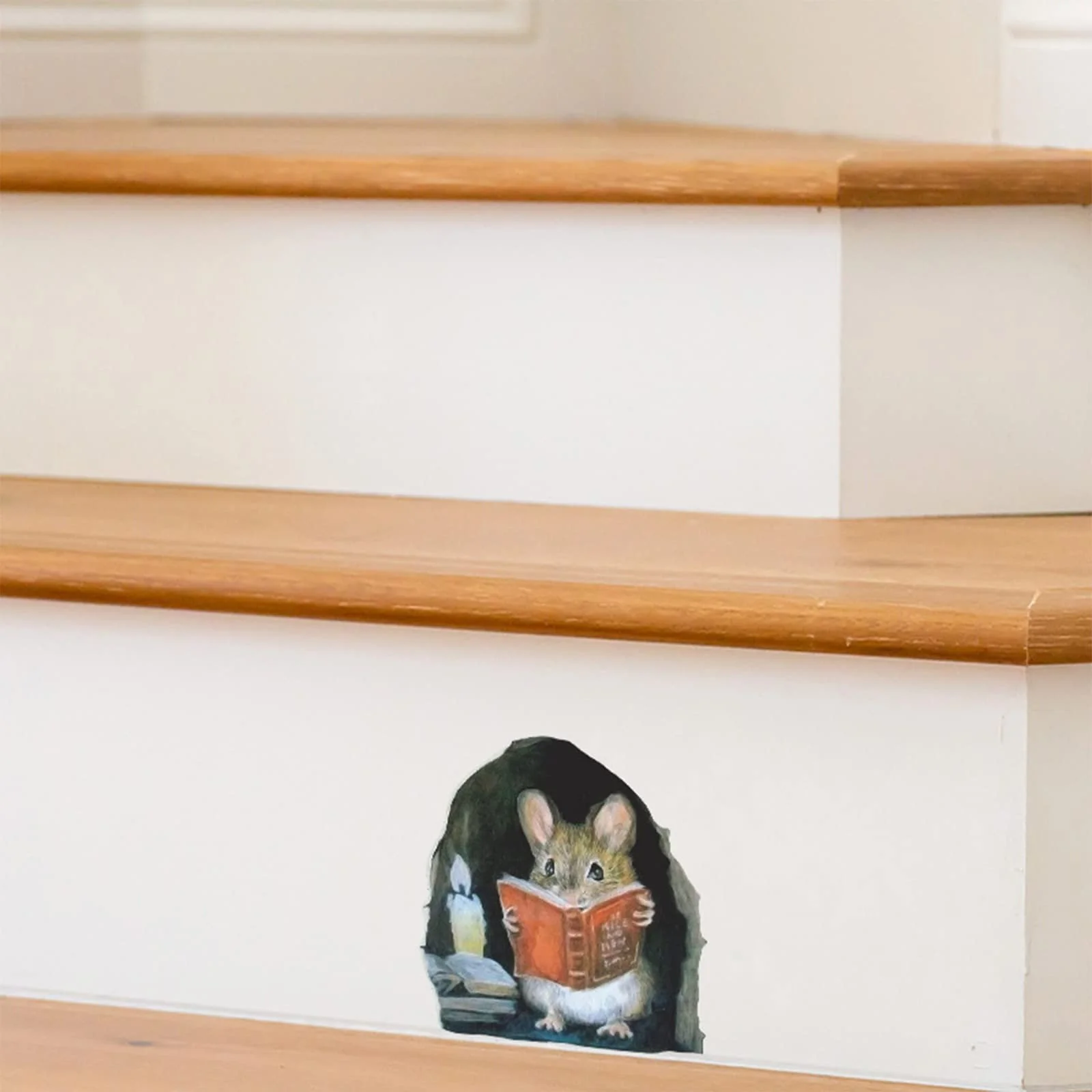 Наклейка на стіну Mouse-Hole 3D Реалістична мишача нора PVC 10,5 x 10,5 см, фото №4 Наклейка на стіну Mouse-Hole 3D Реалістична мишача нора PVC 10,5 x 10,5 см, фото №4