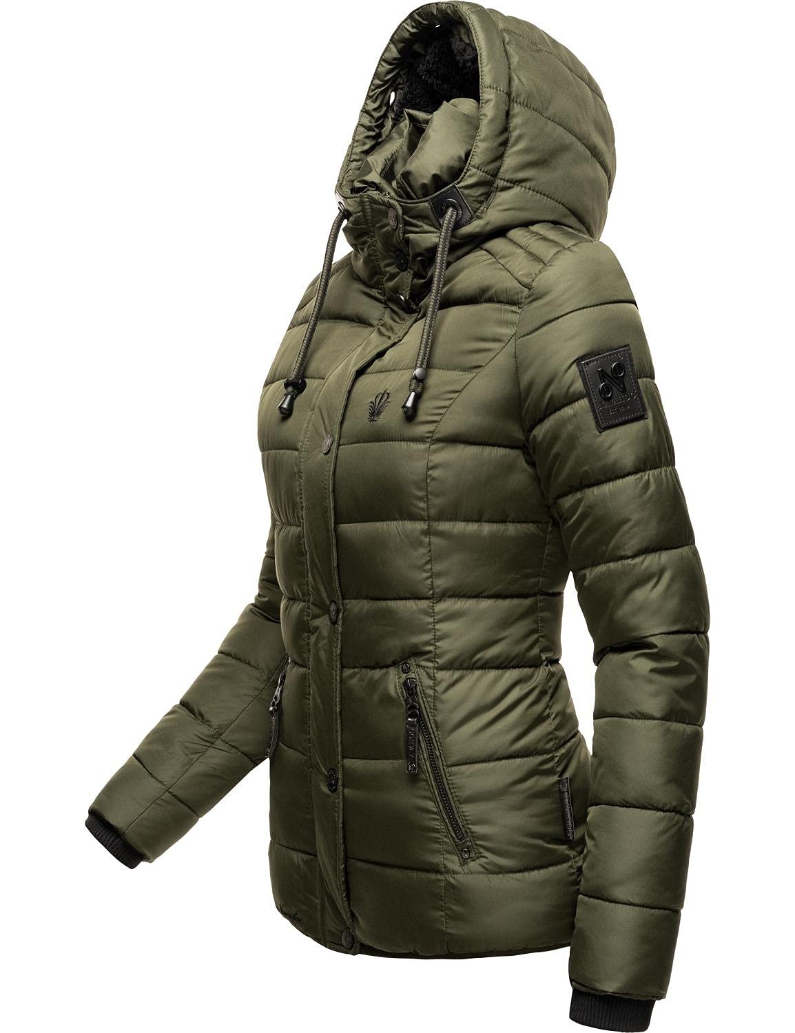 Жіноча зимова куртка Navahoo, стьобана куртка зі знімним коміром зі штучного хутра Zuckerbiene, фото №4