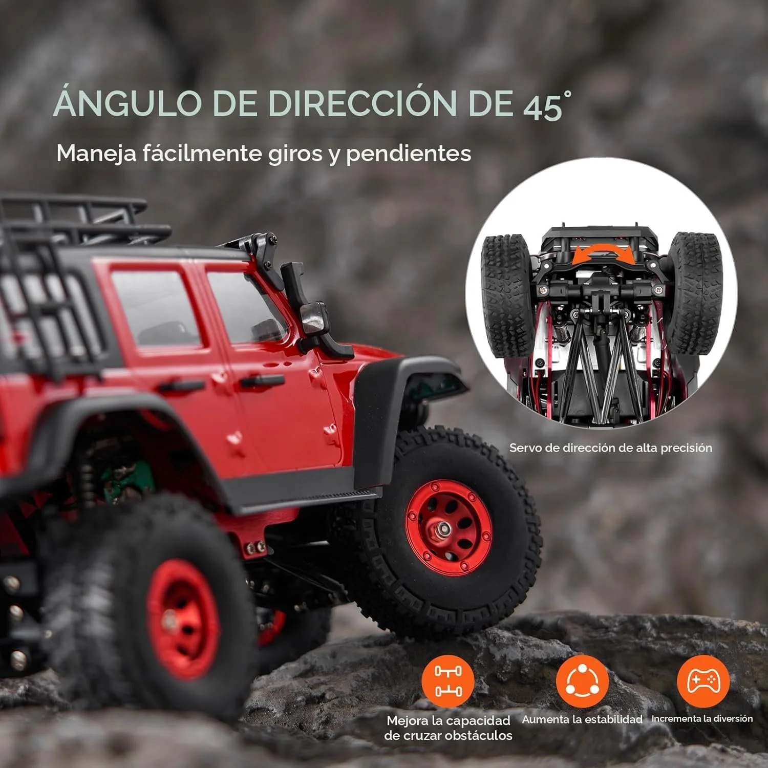 Радіокерований позашляховик VEVOR 1:24 4WD, фото №8