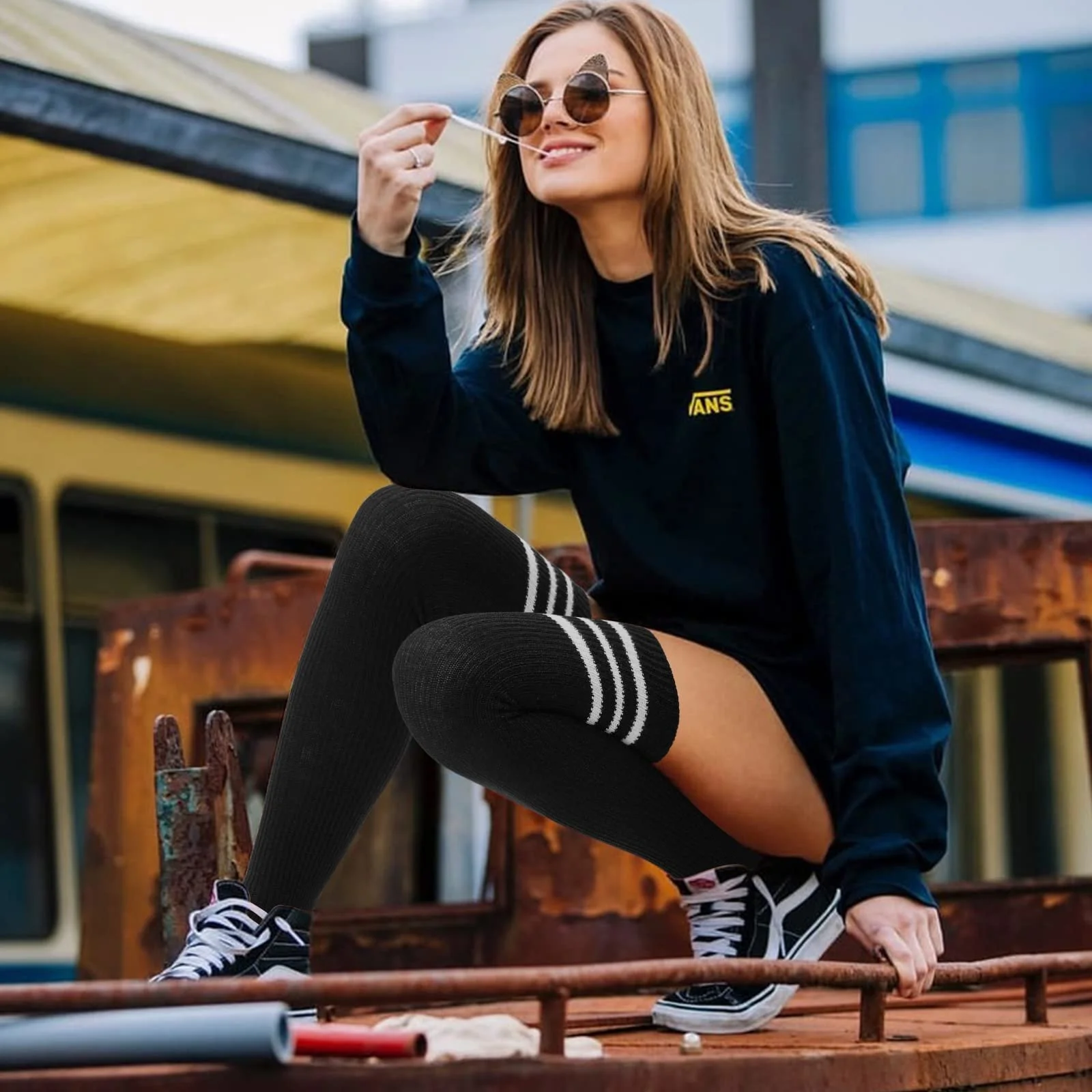 Жіночі панчохи вище колін Moon Wood, один розмір, фото №5 Жіночі панчохи вище колін Moon Wood, один розмір, фото №5