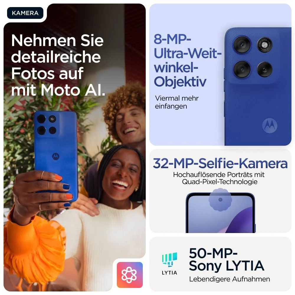 Смартфон Motorola Moto g56 5G 6,72" FHD+ 50МП Moto-AI 8/256ГБ 5100мАг Android 15 Pantone Dazzling Blue + Захисний чохол, фото №4 Смартфон Motorola Moto g56 5G 6,72" FHD+ 50МП Moto-AI 8/256ГБ 5100мАг Android 15 Pantone Dazzling Blue + Захисний чохол, фото №4