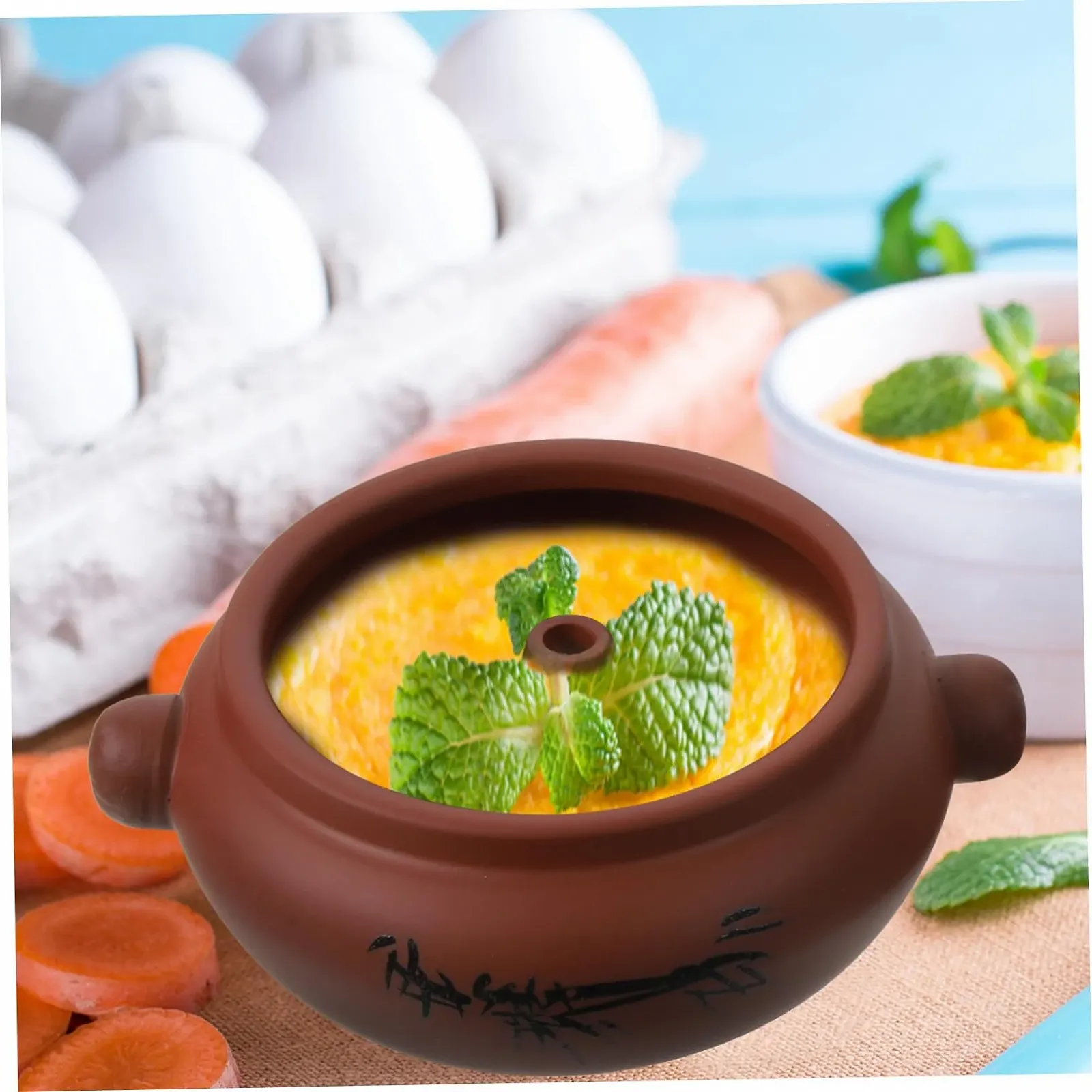 Керамическая кастрюля-пароварка VALICLUD для тушения и варки супа для домашнего использования, фото №6