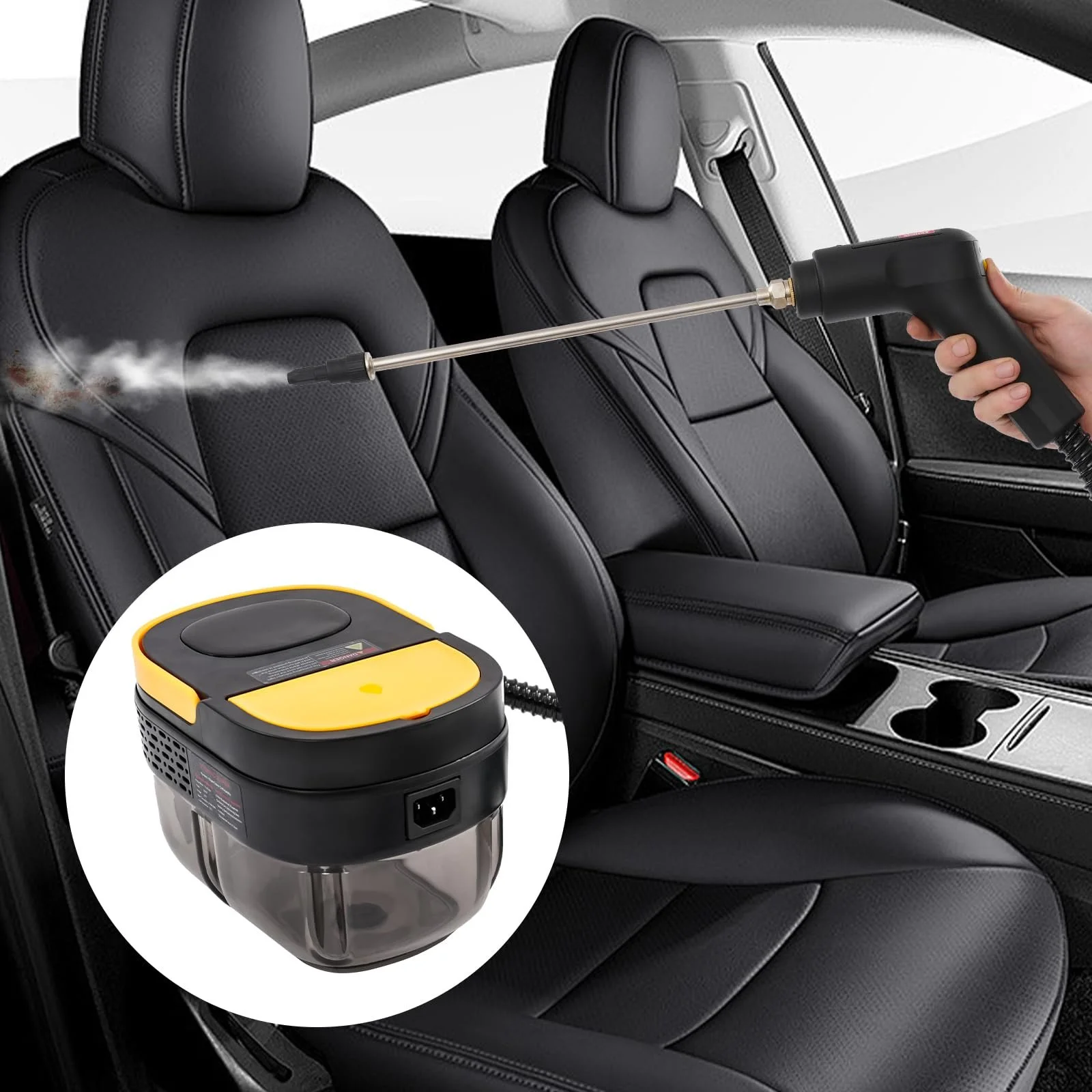 Пароочисник 1500 W 3 bar 1.6 L Yellow, фото №2 Пароочисник 1500 W 3 bar 1.6 L Yellow, фото №2