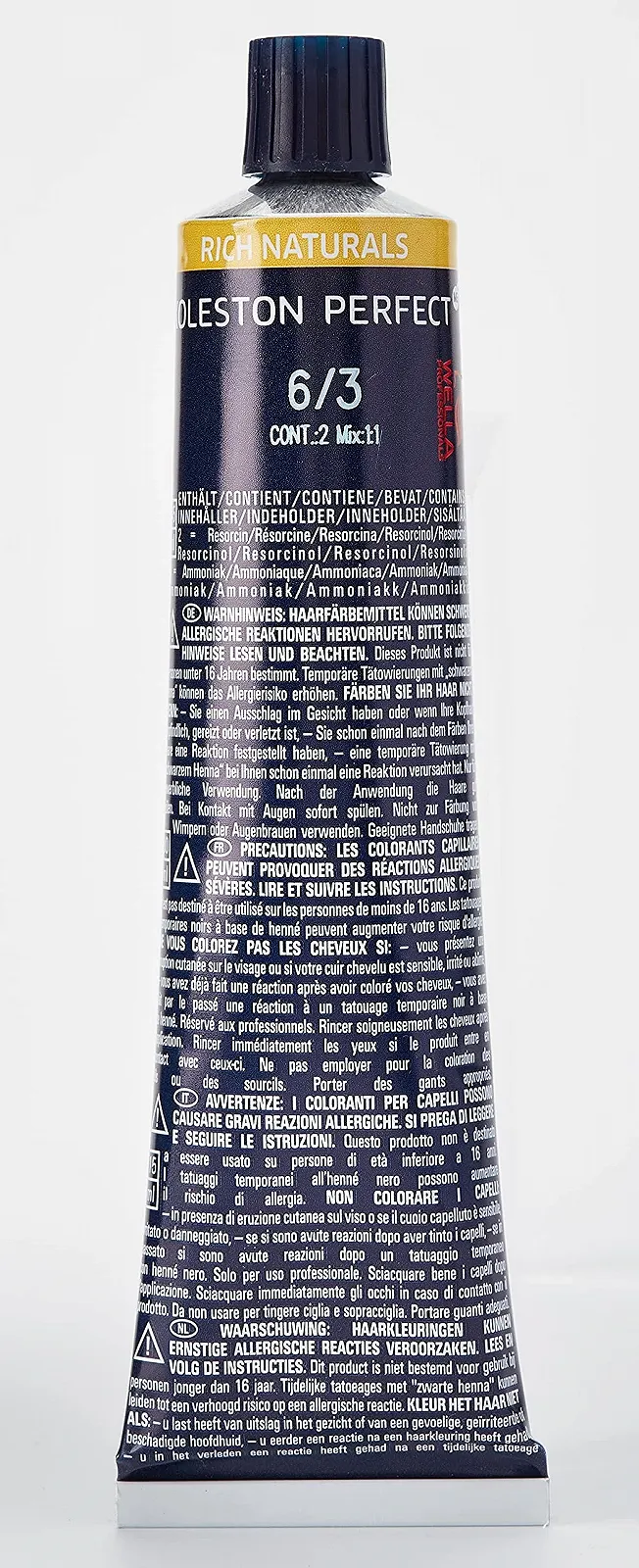 Фарба для волосся Wella Koleston Perfect ME+ Rich Naturals 6/3 Темний блонд/Золотий, фото №3 Фарба для волосся Wella Koleston Perfect ME+ Rich Naturals 6/3 Темний блонд/Золотий, фото №3