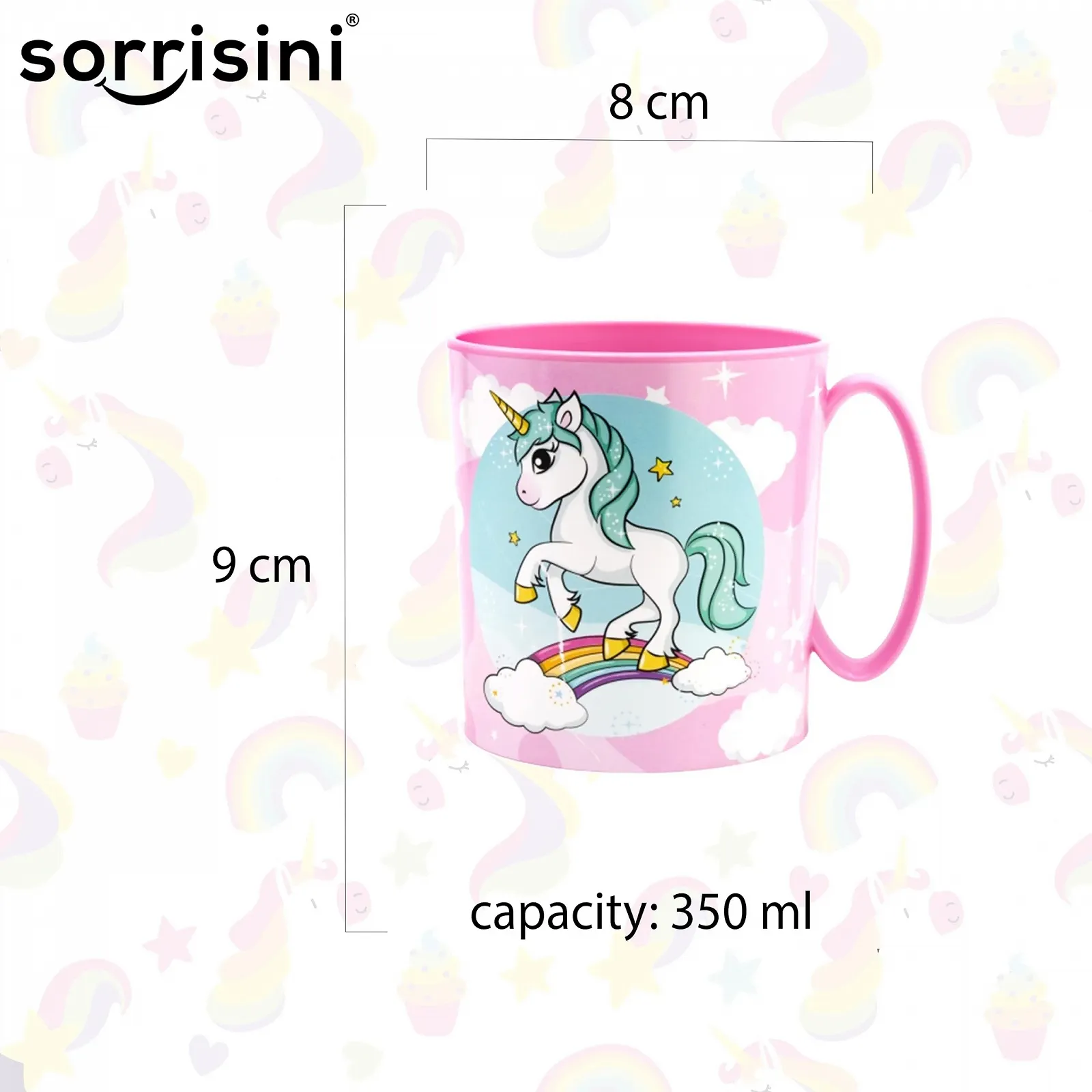 Набор детской посуды Sorrisini Единорог (тарелка, миска, столовые приборы, чашка) из твердого пластика для микроволновой печи, фото №5 Набор детской посуды Sorrisini Единорог (тарелка, миска, столовые приборы, чашка) из твердого пластика для микроволновой печи, фото №5