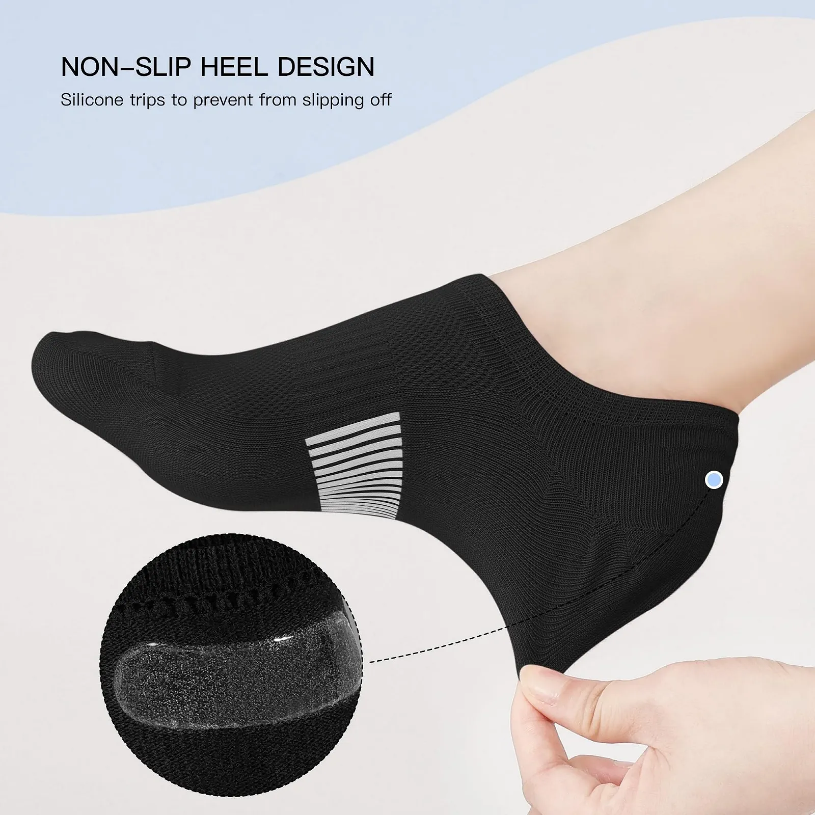 Жіночі шкарпетки для кросівок, 5 пар, фото №4 Жіночі шкарпетки для кросівок, 5 пар, фото №4