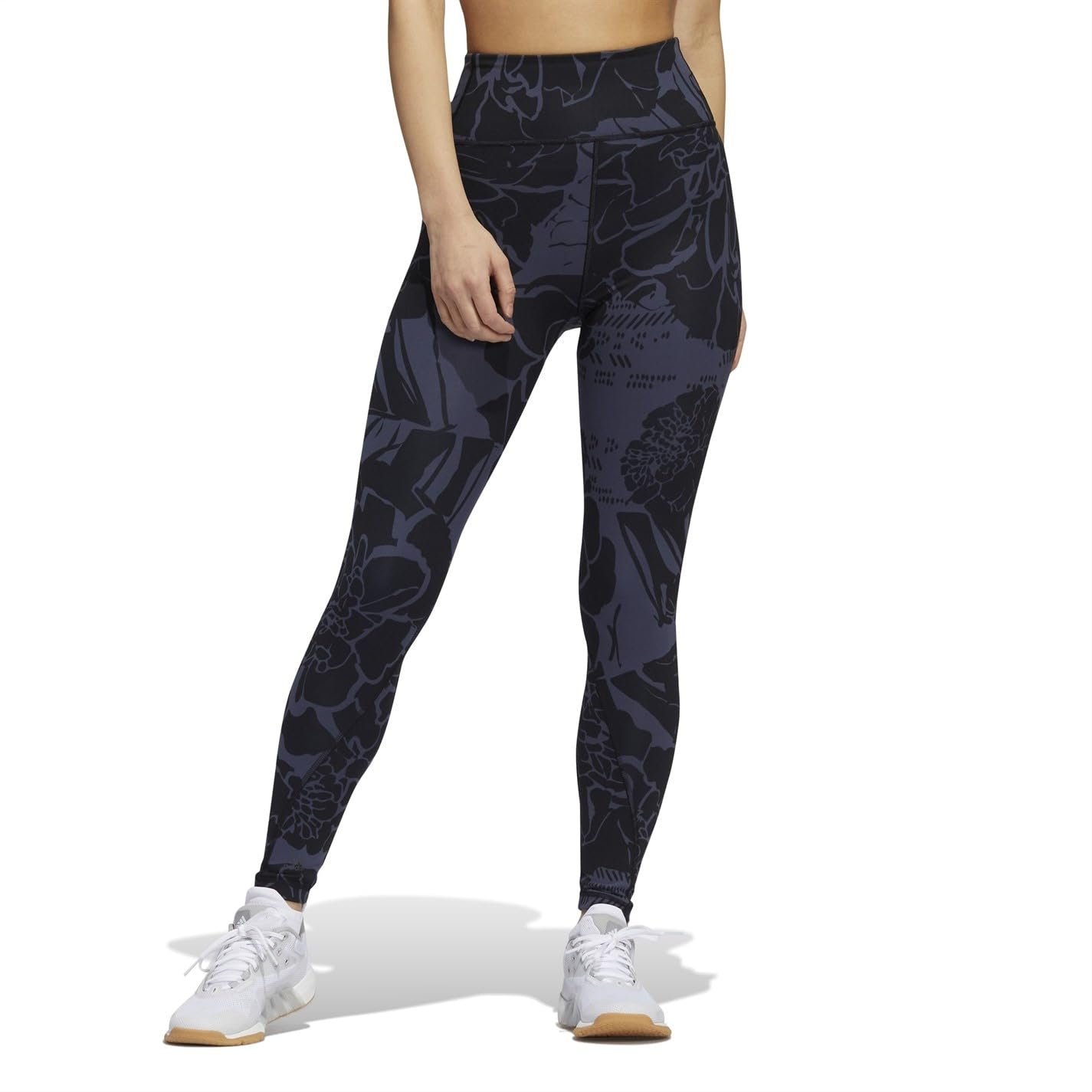 Леггинсы adidas Серый, Черный, Цветочный HD4458, фото №2