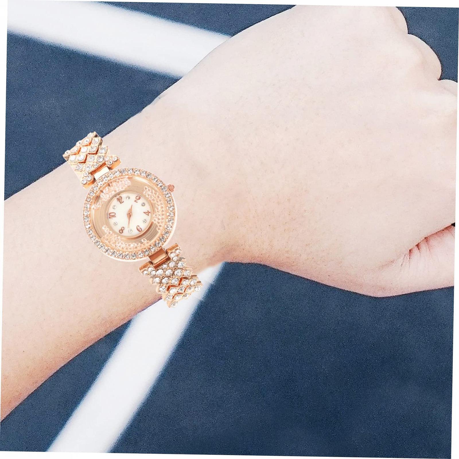 Женские часы Healvian Модный наручный орнамент Розовое золото Стильные женские часы, фото №3