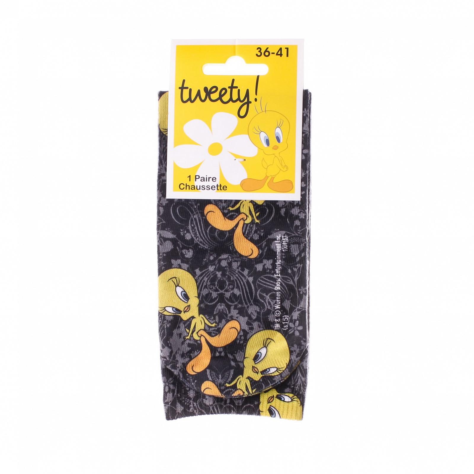 Носки LOONEY TUNES TWEETY JAMBES CROISEES Черный 36-41, фото №2