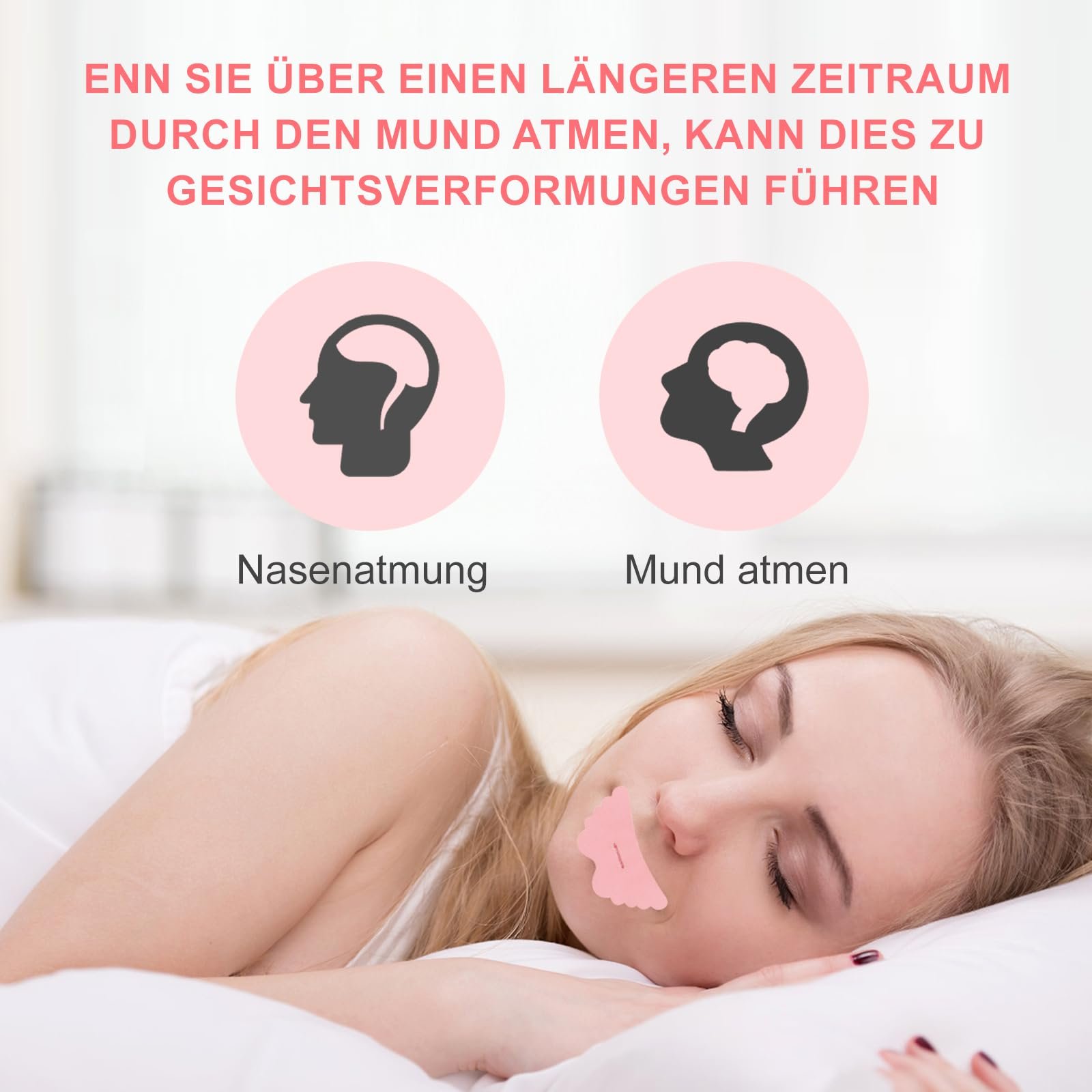 Стрічка для рота для сну Anti Snoring, 30 шт, рожева, фото №3