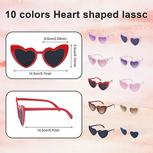 Сонцезахисні окуляри Minnhua Серце UV400 Форма серця Різнокольорові (10 штук) synthetic.ua - Фото 1