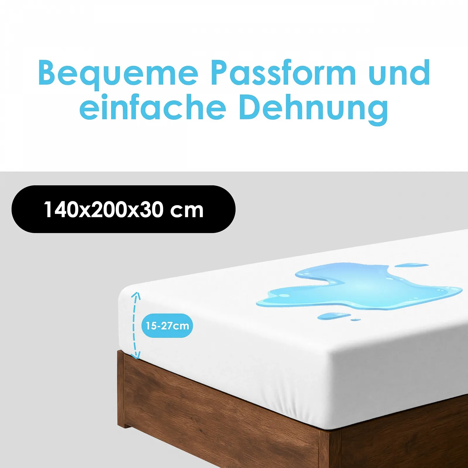 Наматрасник Strauss Home Водонепроницаемая 140 x 200 см Белый, фото №4 Наматрасник Strauss Home Водонепроницаемая 140 x 200 см Белый, фото №4