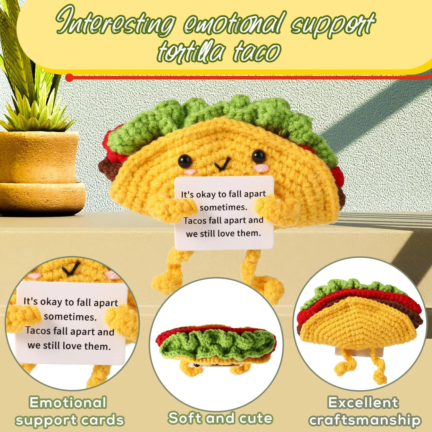 Игрушка TOYMIS Тако Позитивная поддержка Вязаный крючком Тако, фото №3 Игрушка TOYMIS Тако Позитивная поддержка Вязаный крючком Тако, фото №3