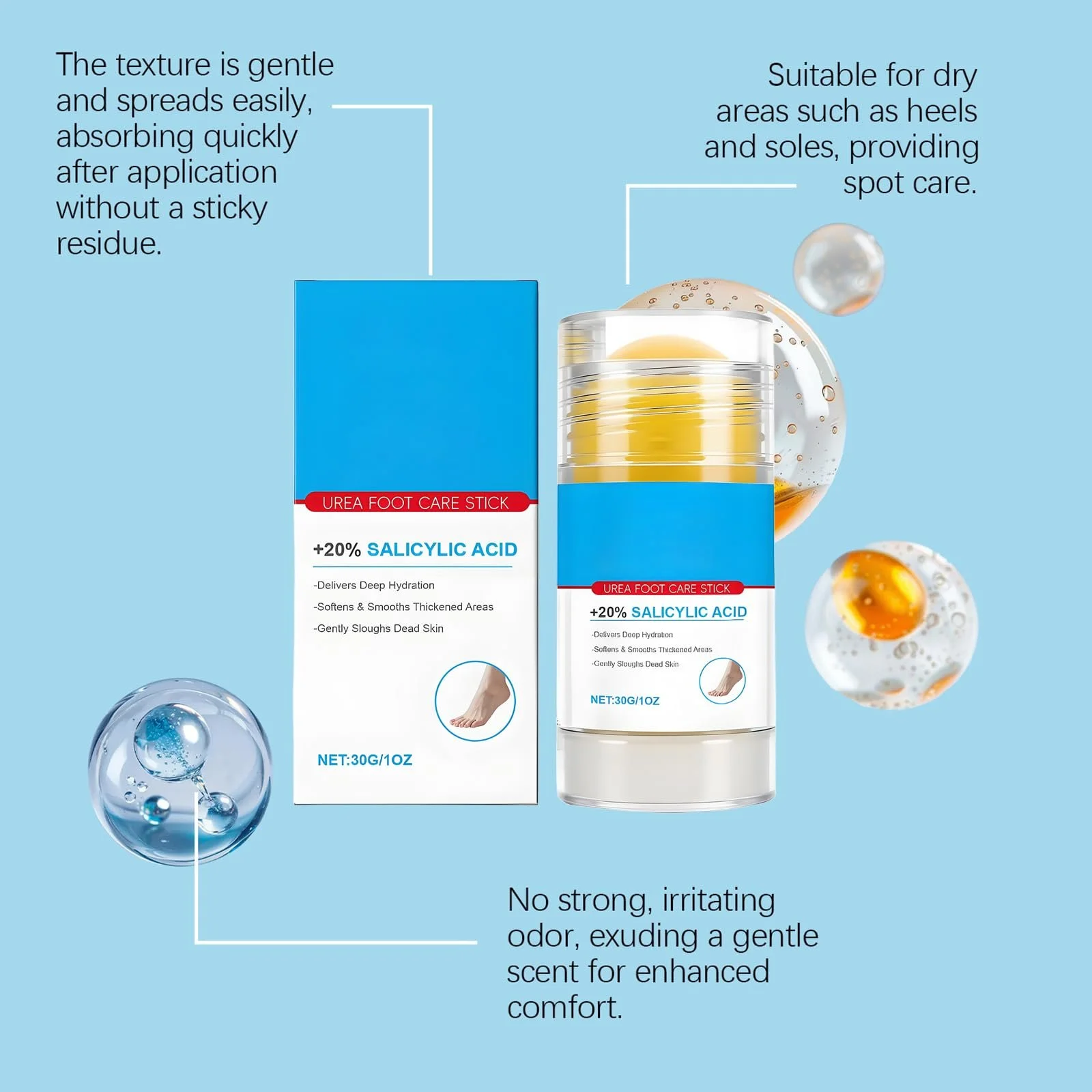 Крем для ног Urea Cream 60% увлажняющий в стике 30 г x 2 шт., фото №7