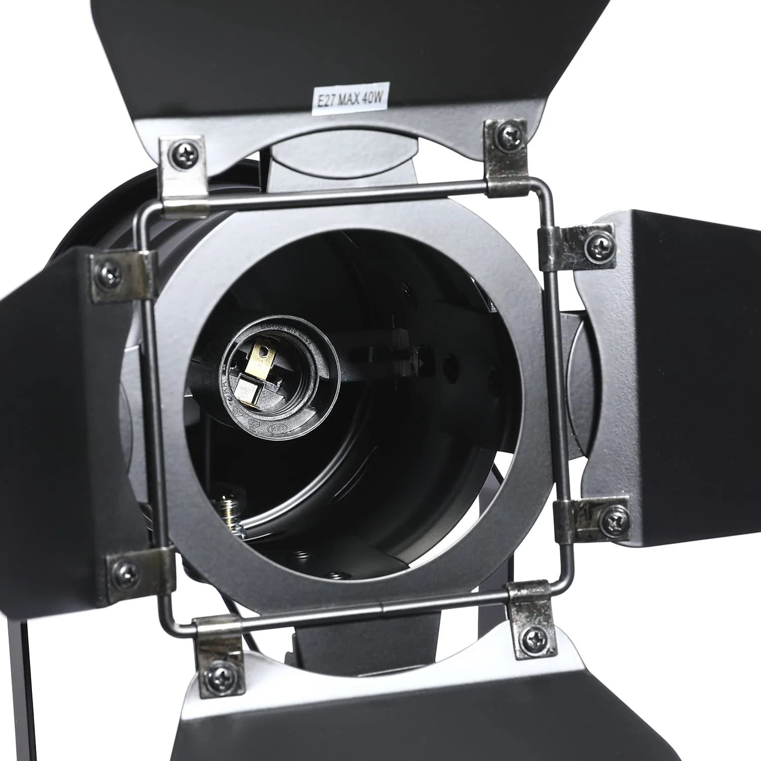 Настільна лампа LED індустріальна дерев'яна тринога цоколь E27 регульована висота, фото №6