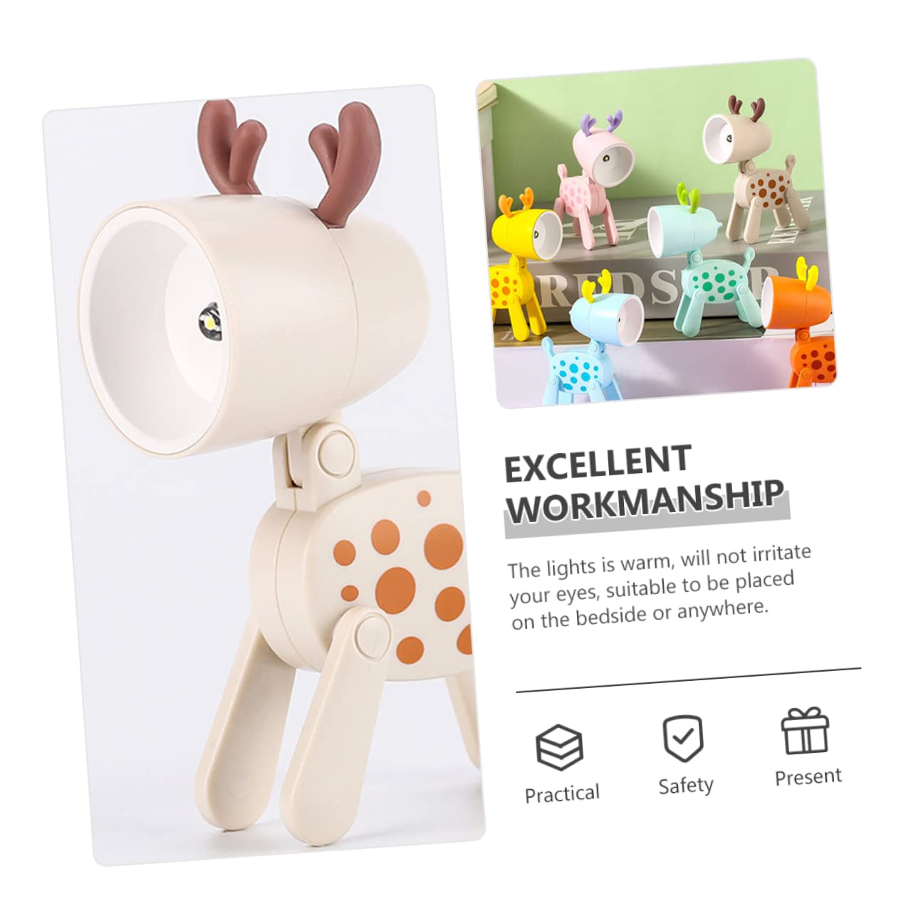 Светильник HEMOTON Night Light Cute Deer, фото №4 Светильник HEMOTON Night Light Cute Deer, фото №4