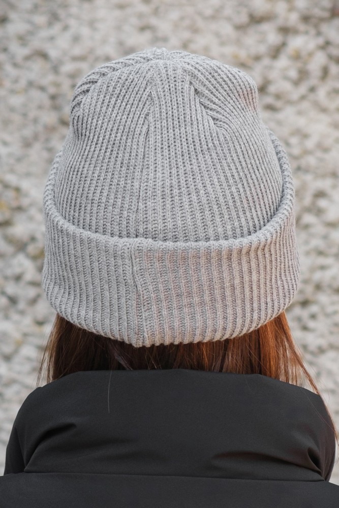 Подовжена трикотажна шапка біні докер Without dominic gray, фото №8