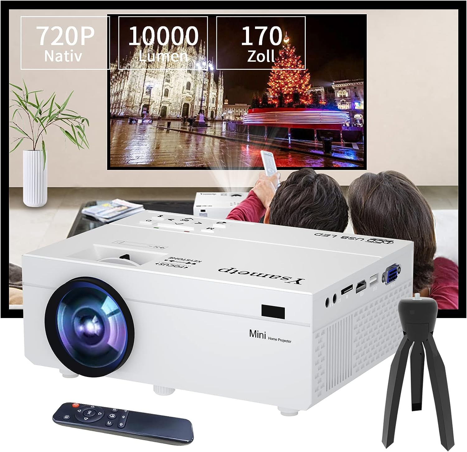 ᐉ Мультимедийный проектор Ysametp M8-G Full HD 1080P 10000 люмен с ...