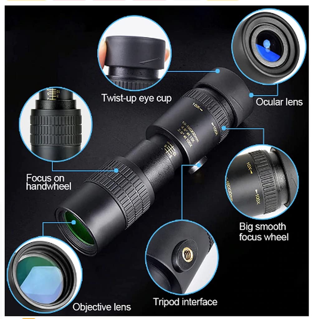 Труба Super Telephoto Zoom 4K 10-300x40mm з призмою для пляжного відпочинку, подорожей та занять спортом на свіжому повітрі, фото №2