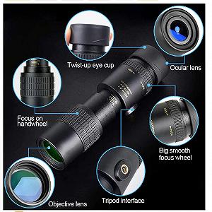Труба Super Telephoto Zoom 4K 10-300x40mm с призмой для пляжного отдыха, путешествий и занятий спортом на свежем воздухе synthetic.ua - Фото 1
