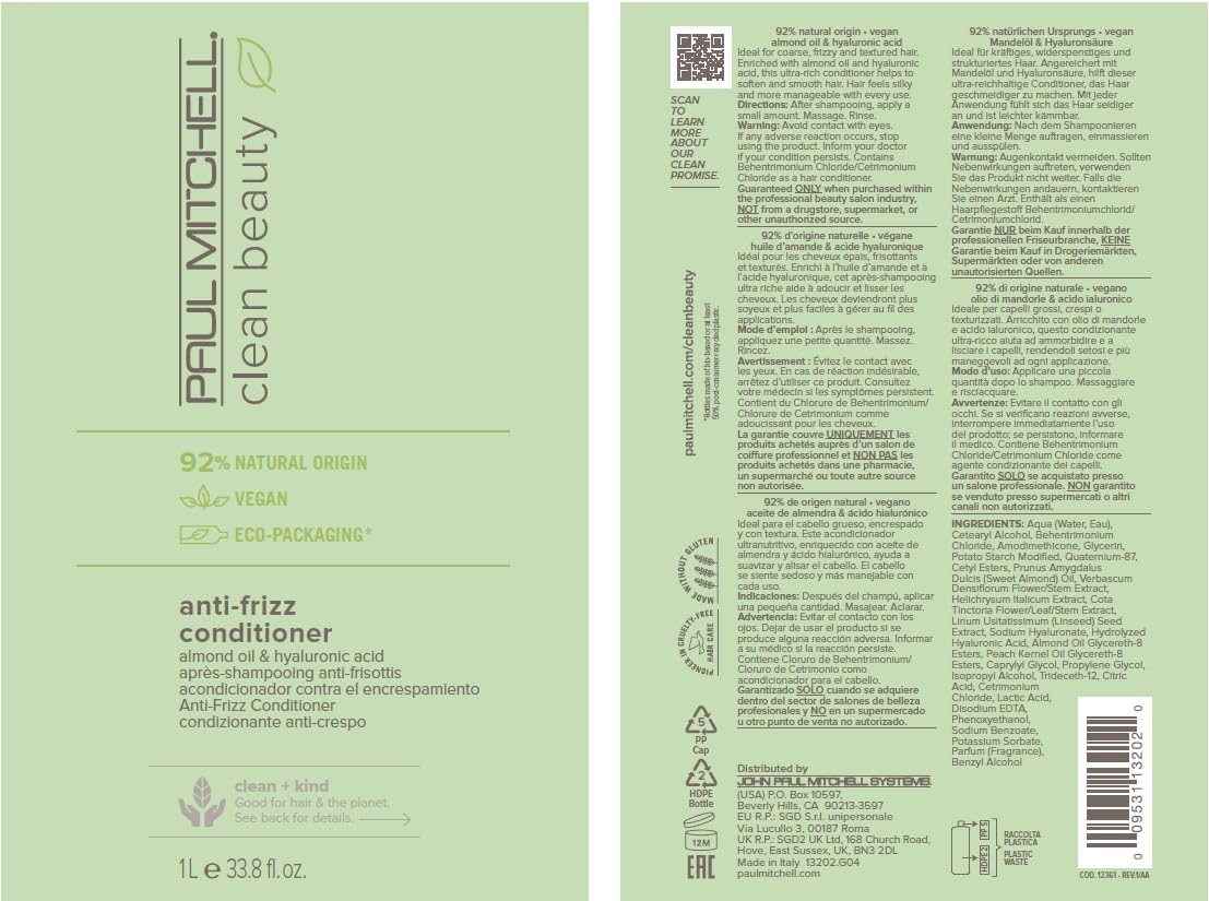 Кондиціонер Paul Mitchell Clean Beauty Smooth Anti-Frizz Conditioner Vegan Care для пошкодженого волосся з мигдальною олією 1000 мл, фото №7 Кондиціонер Paul Mitchell Clean Beauty Smooth Anti-Frizz Conditioner Vegan Care для пошкодженого волосся з мигдальною олією 1000 мл, фото №7