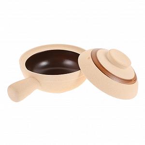 Кастрюля керамическая SOLUSTRE для тушения маленькая с крышкой термостойкая легкая - Фото 1