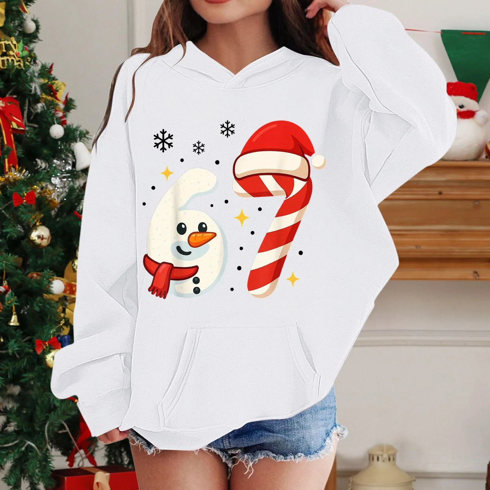 Світшот для дівчинки з довгими рукавами та круглим вирізом з графічним принтом, фото №3