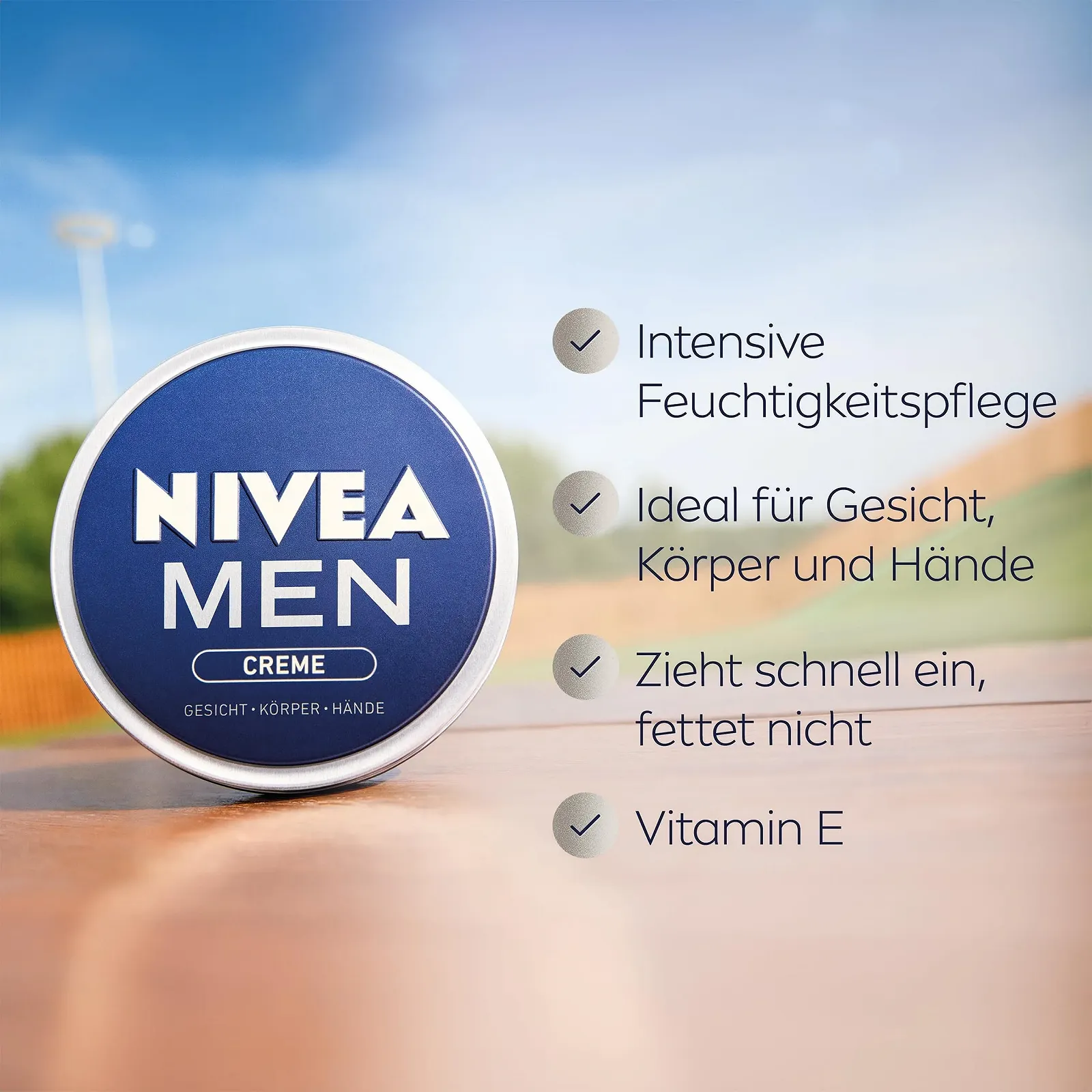Зволожувальний крем Nivea Men для обличчя, тіла та рук з вітаміном E 150 мл (4 шт. в упаковці), фото №3 Зволожувальний крем Nivea Men для обличчя, тіла та рук з вітаміном E 150 мл (4 шт. в упаковці), фото №3