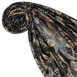 Пашмина Lorenzo Cana 78438 70 см x 200 см, Черный Синий Золотой synthetic.ua - Фото 1