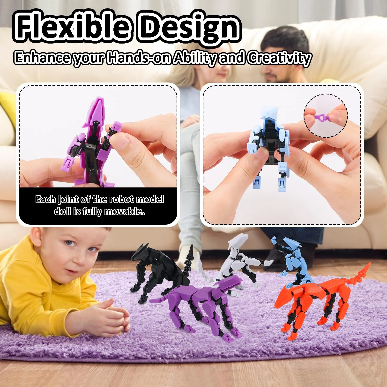 Набор игровых фигурок MEIEST Action Pet Dog Robot 3D Printed Dog 5 шт. подвижные, фото №2 Набор игровых фигурок MEIEST Action Pet Dog Robot 3D Printed Dog 5 шт. подвижные, фото №2