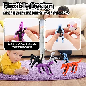 Набор игровых фигурок MEIEST Action Pet Dog Robot 3D Printed Dog 5 шт. подвижные synthetic.ua - Фото 1
