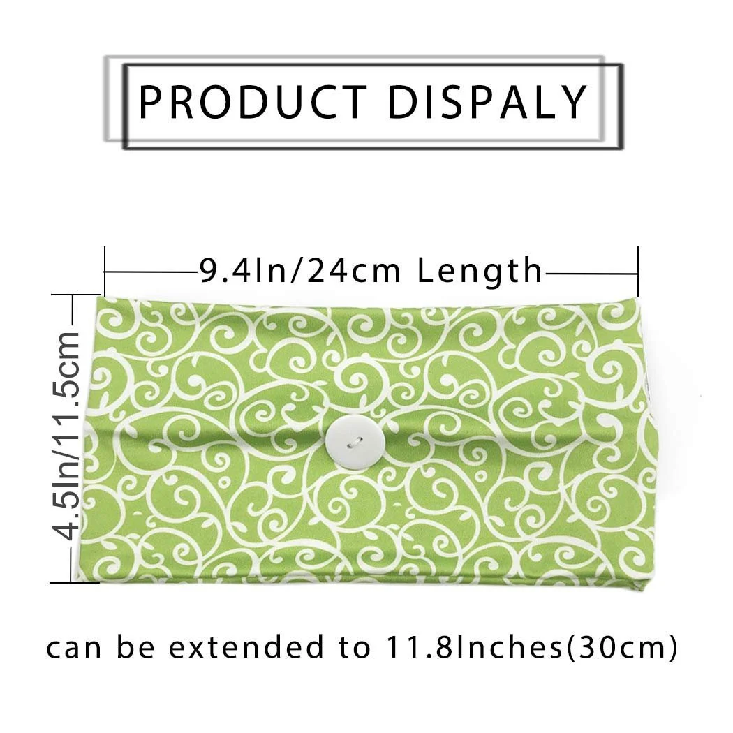 Пов'язка на голову Zoestar з ґудзиками, широкий, фото №2