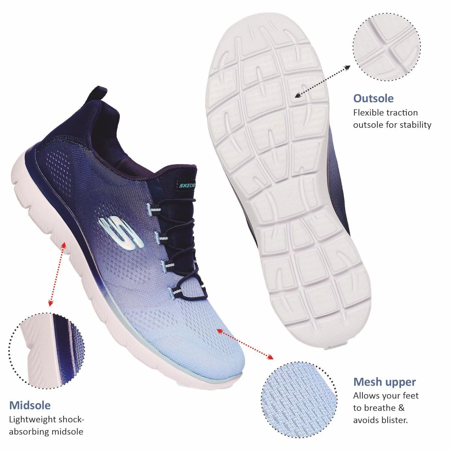 Кроссовки Skechers 149536 BKW, фото №4