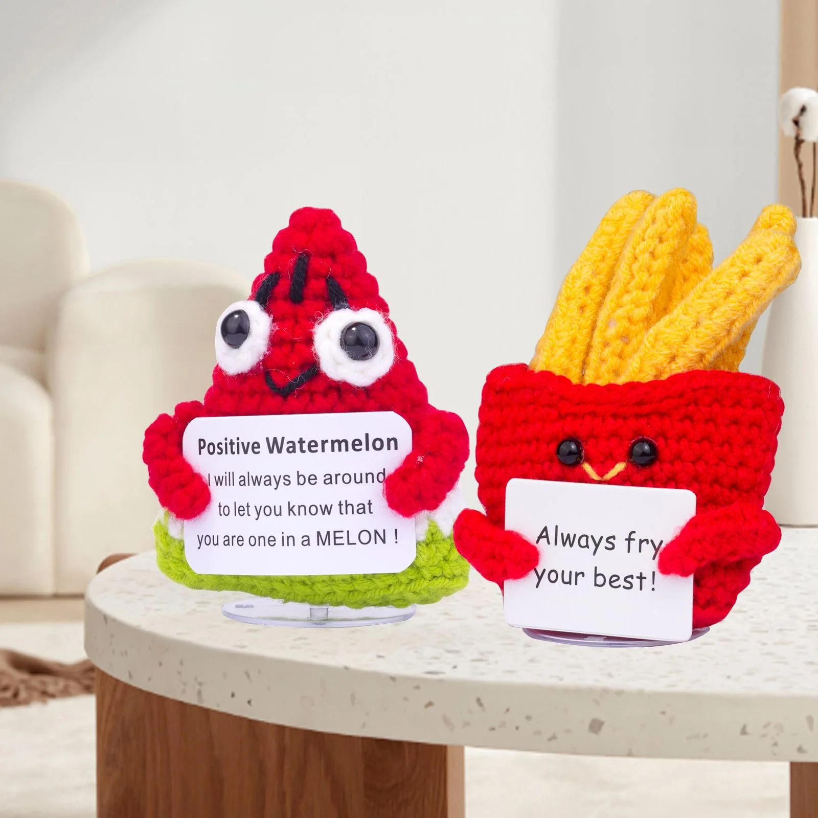 Mwmoeen Mini Funny Positive Potato Подарки Вязаный Картофель с Открыткой Французские Фри Украшение для Стола, фото №5 Mwmoeen Mini Funny Positive Potato Подарки Вязаный Картофель с Открыткой Французские Фри Украшение для Стола, фото №5