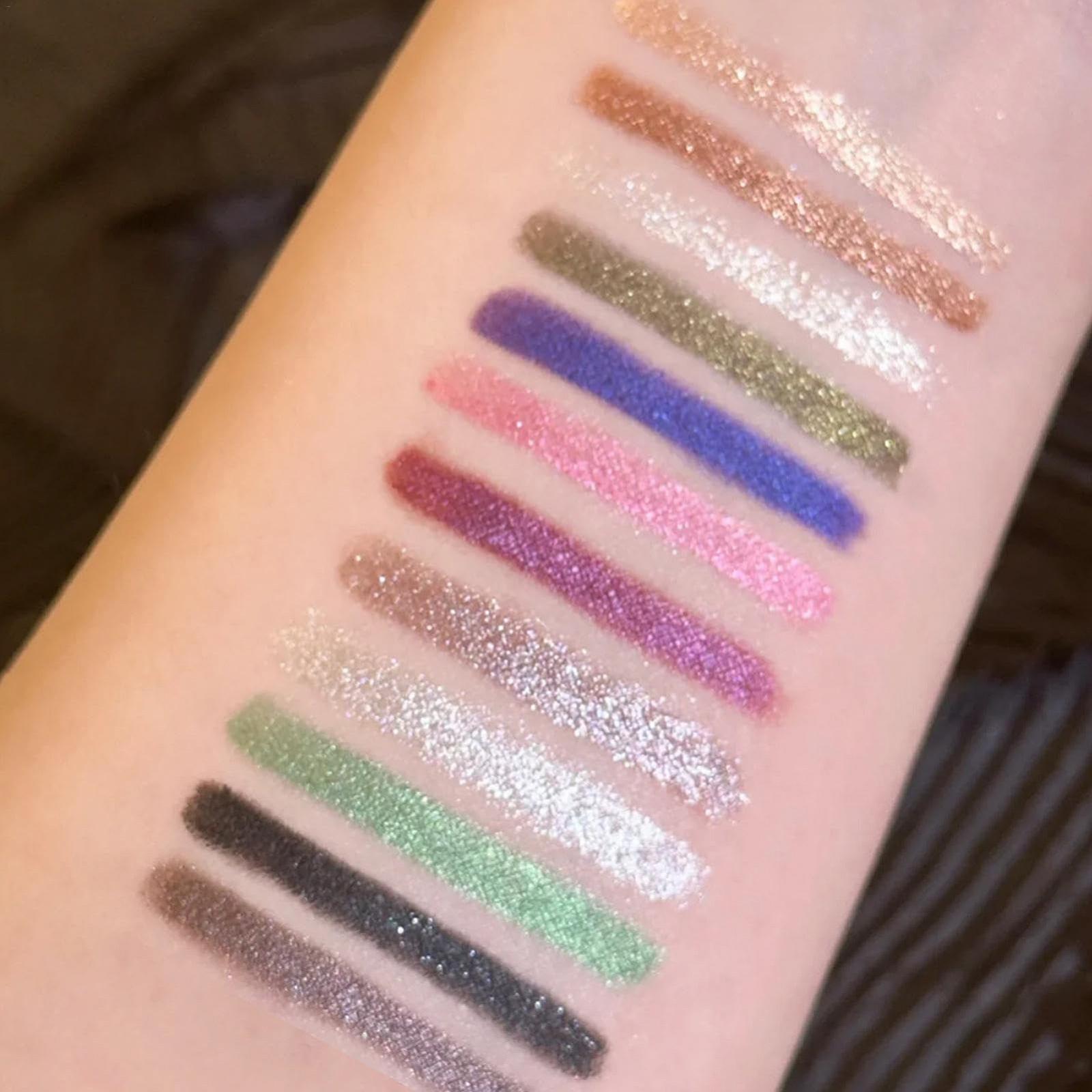 Набір для підводки очей Qumiuu Glitzer Eyeliner Set 12 кольорів матова, фото №6
