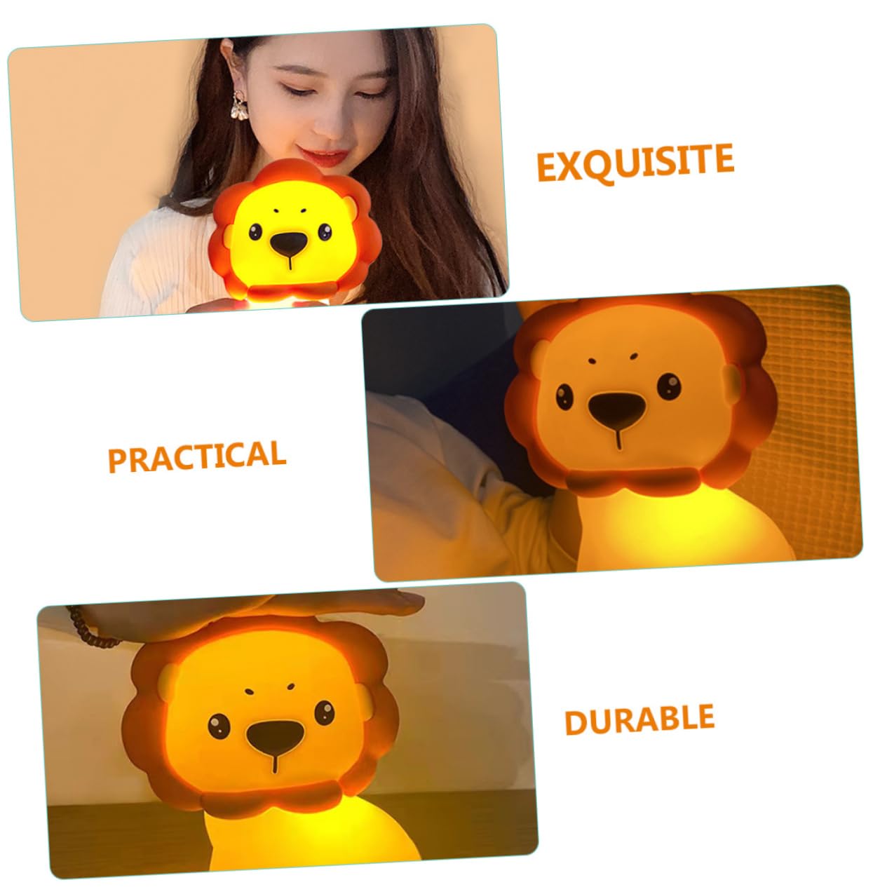 Ночник Vaguelly Silicone pat-light с львом, фото №4