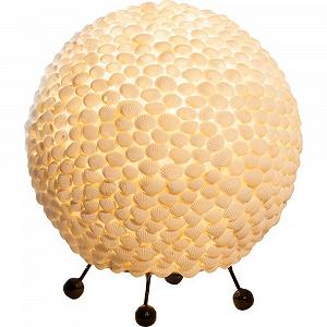 Настольная лампа Металл Ракушки Белый Выключатель 250x270 мм 1 x E27 60 Вт - Фото 1