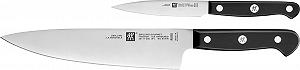 Набір Ножів ZWILLING Gourmet, 2 од. (Ніж для очищення/Гарніру 10 см, Ніж Шеф-кухаря 20 см), Нержавіюча Спеціальна Сталь, Ергономічна Пластикова Рукоятка, Чорний - Фото 1