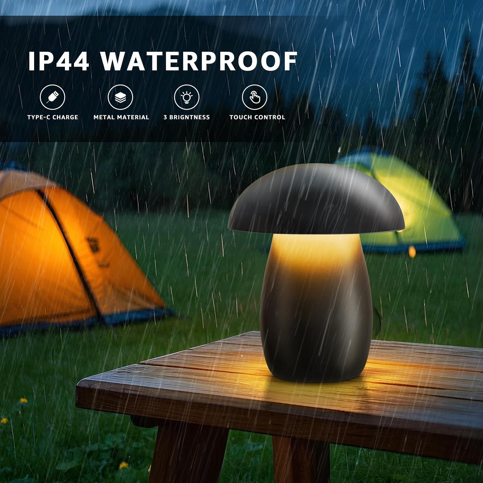 Настільна лампа FUYO Mushroom Бездротова Сенсорна Димер Акумуляторна, фото №5