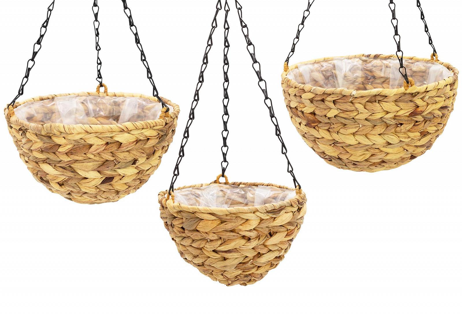 Набір підвісних кошиків для рослин водяний гіацинт 3 шт 20, 25 та 30 см, фото №1 Набір підвісних кошиків для рослин водяний гіацинт 3 шт 20, 25 та 30 см, фото №1
