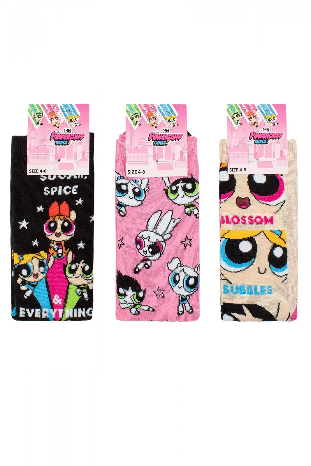 Шкарпетки SockShop Жіночі Powerpuff Girls Бавовняні Набір з 3 пар, фото №2