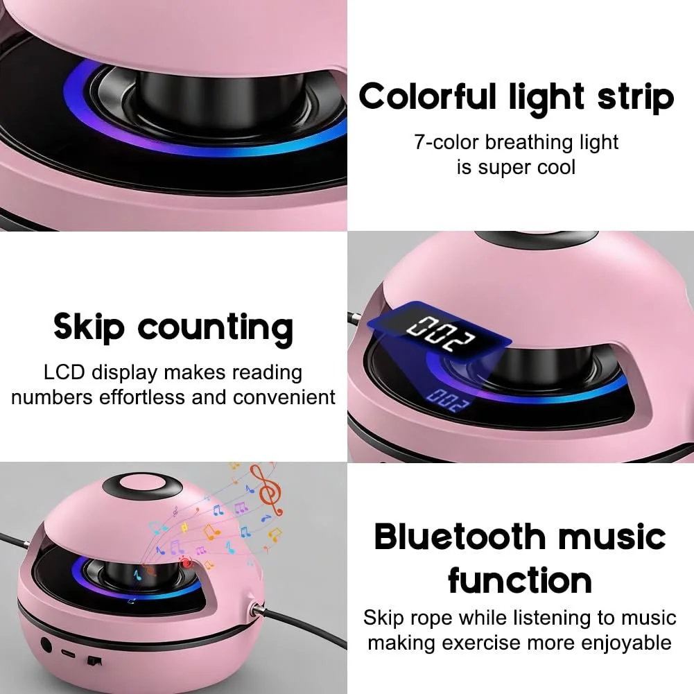 Розумна скакалка CEWROM Children's Smart Automatic Electronic LED Bluetooth 1-10 Speed Levels, фото №3