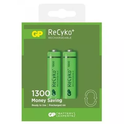 Аккумулятор GP AA 130AAHCE-2GBE2 Recyko+ 1300 mAh * 2 (130AAHCE / 4891199042904), фото №1