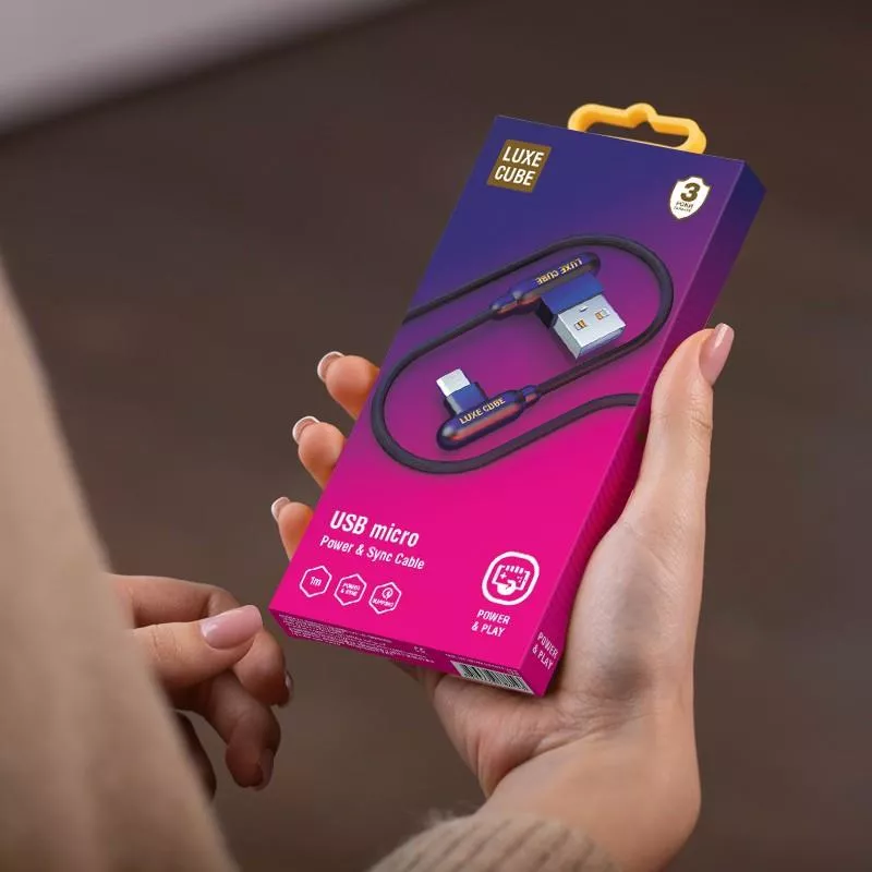 Кабель Luxe Cube Game USB-microUSB 1м черный 8886668686143, фото №2