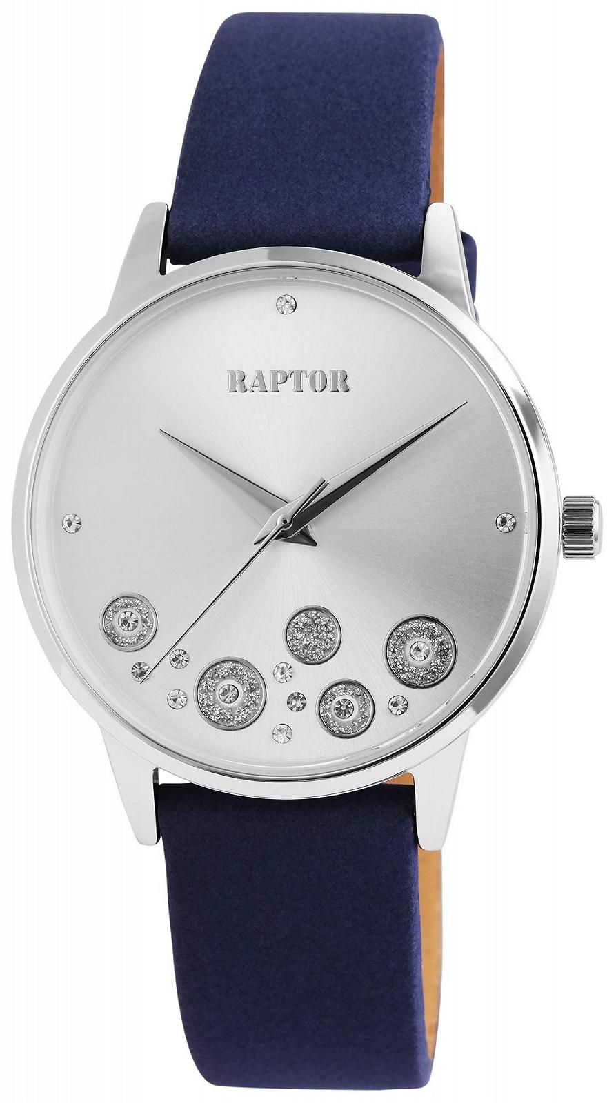 Женские часы Raptor RA10177, аналоговые, кварцевые, кожаный ремешок, элегантные, с блестками и стразами, фото №1