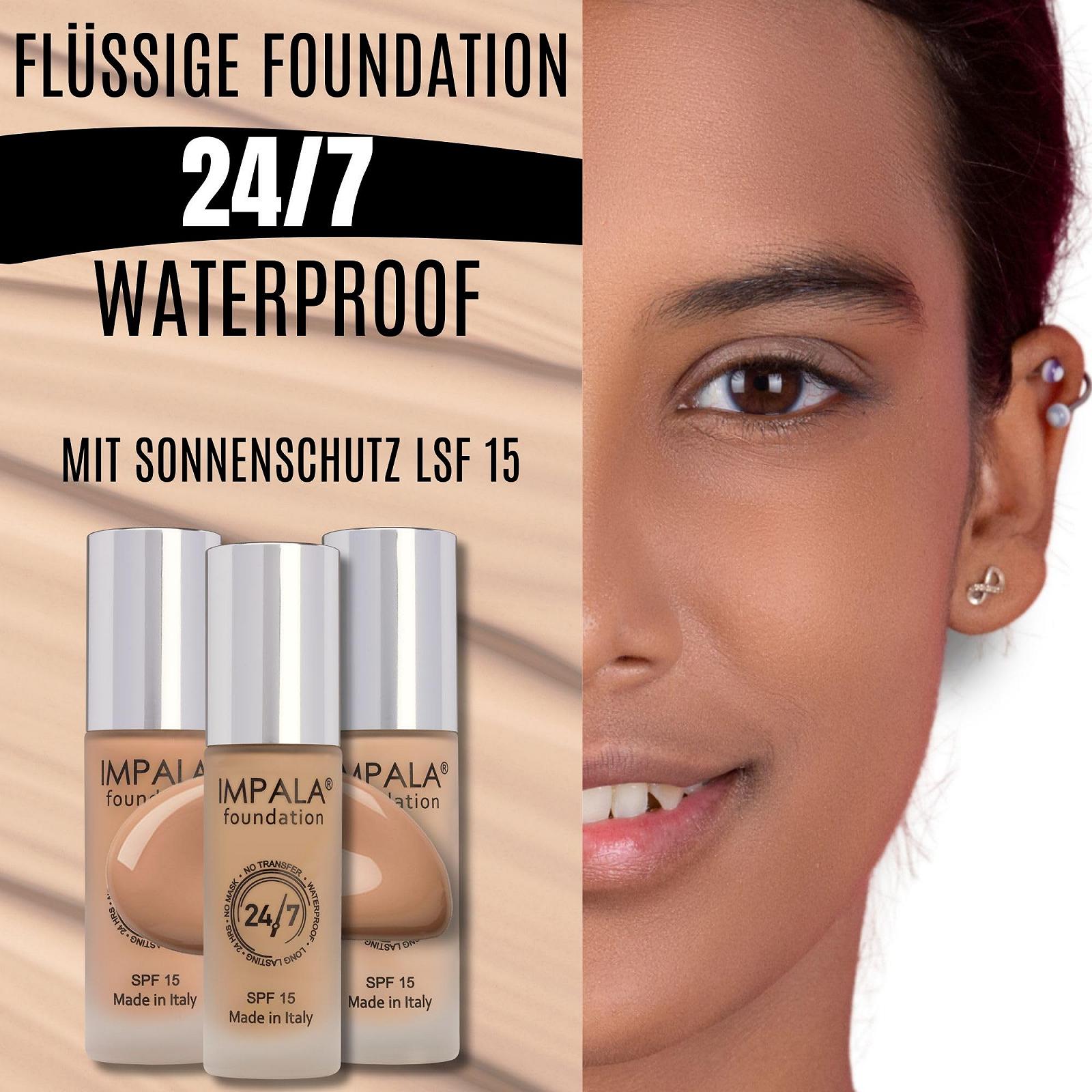 Фонд Impala Waterproof 24/7 SPF15 №04 Пісочний 30 мл, фото №4