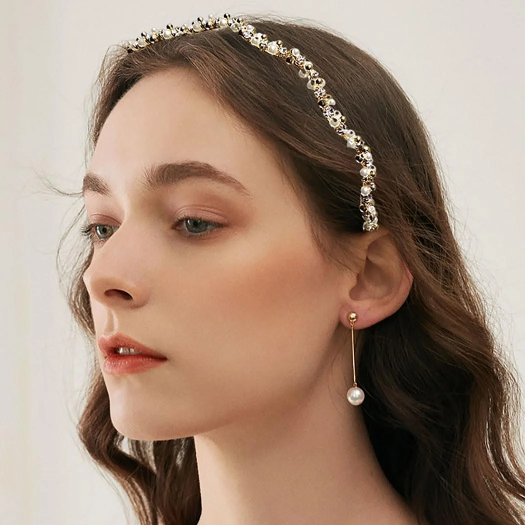 Обруч для волосся Zoestar Перли Золотистий, фото №5 Обруч для волосся Zoestar Перли Золотистий, фото №5