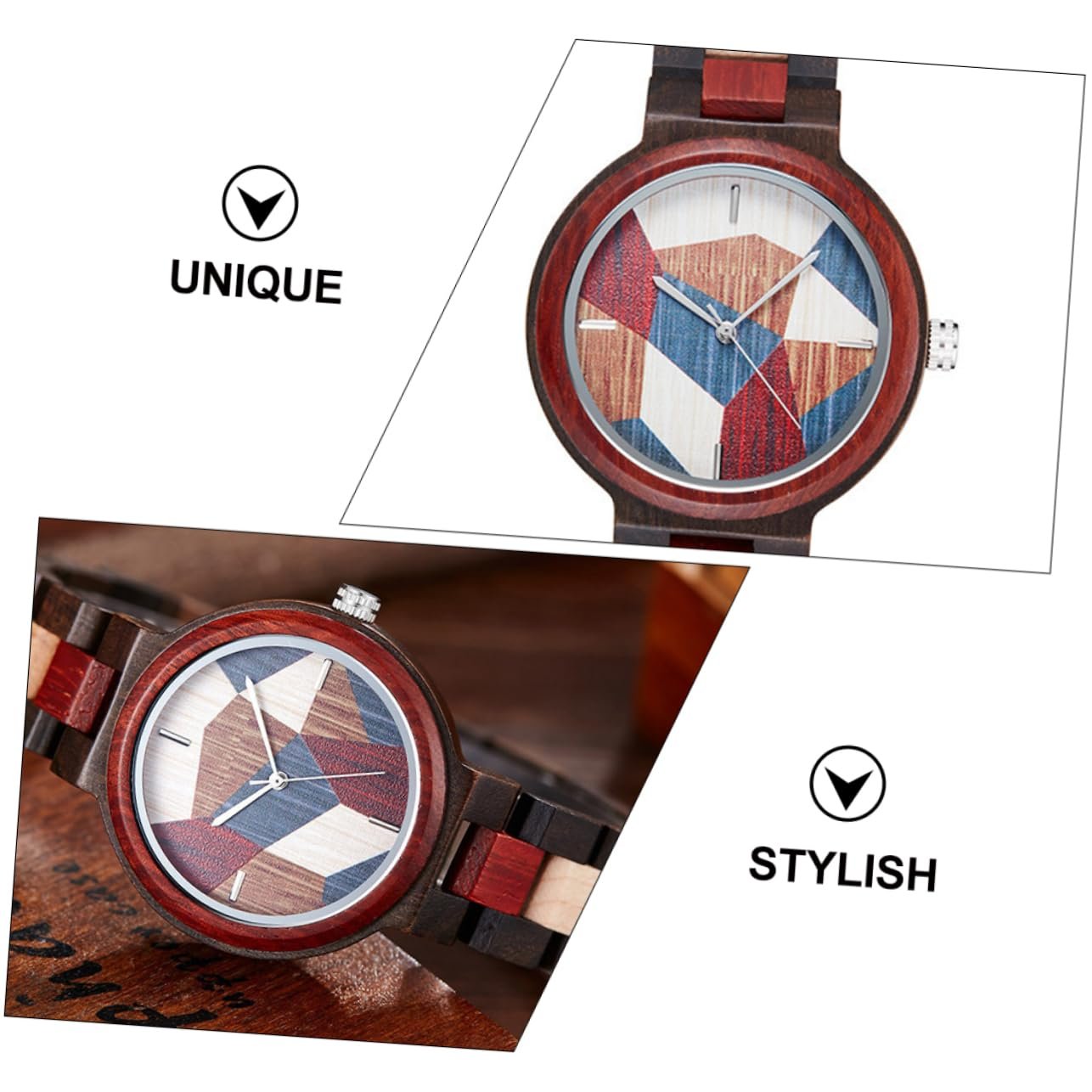 Кварцевые часы деревянные LIFKOME Стильный деревянный браслет, фото №6
